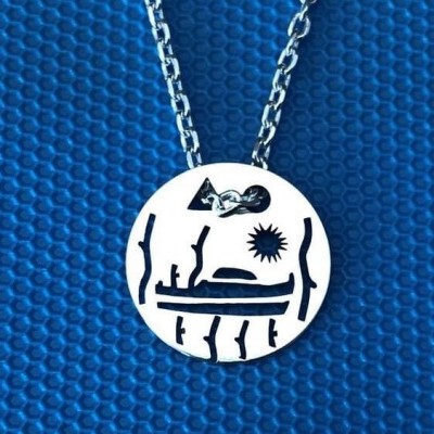 Collier femme argent, créateur CabaneTchanque, Pendentif Pinasse